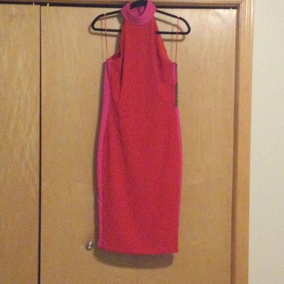 ISSUE NEWYORK sleeveless halter neck mni dress